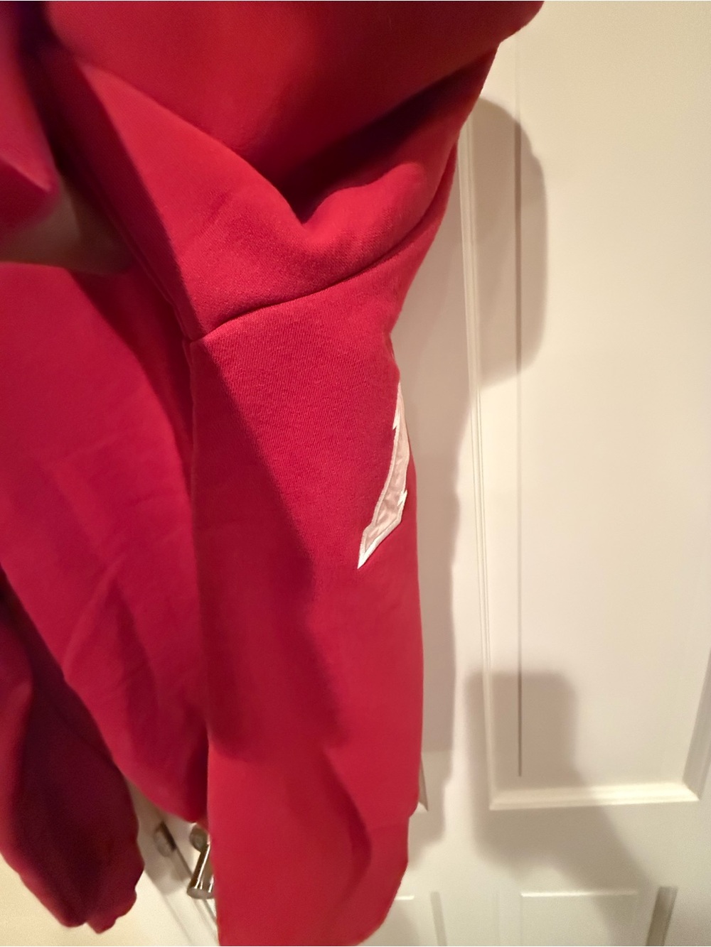 PARKE Women's Valentine's Day Varsity Mockneck Sweatshirt Crimson Peony S/M - Picture 8 of 9